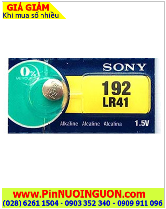 Pin Sony LR41 _Pin AG3 _Pin Sony 192 Alkaline 1.5v chính hãng Made in Indonesia